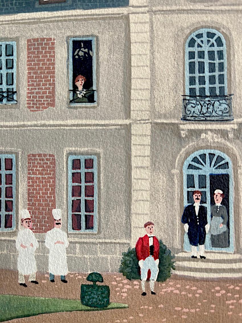 Mariage a la Campagne is an original, hand drawn, limited edition lithograph(not a photo reproduction or digital print) by the French artist Michel Delacroix, printed using traditional hand lithography techniques on Arches paper, 100% acid free.