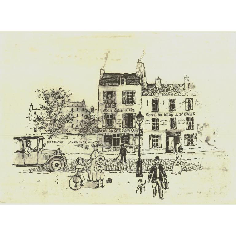 'Paris II' 1990- Etching- Hand Signed - Contemporary Print by Michel Delacroix