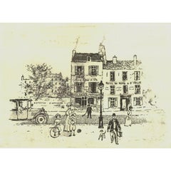 Paris II Etching by Michel Delacroix, Signed Printer's Proof, 1990