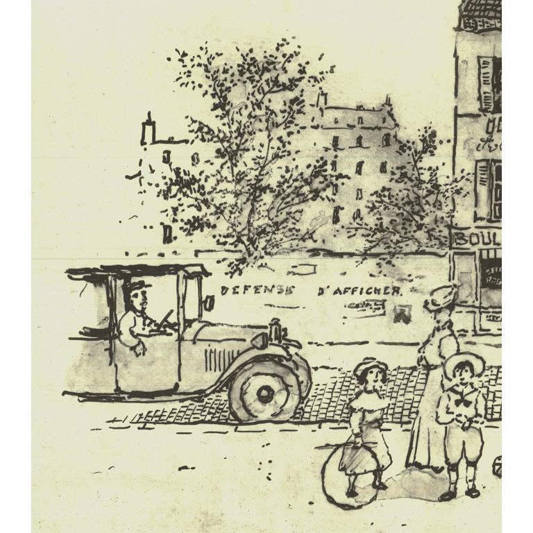Original etching by Michel Delacroix hand signed and numbered out of 3 Printer's Proof. 
 Delacroix is known for his lithographs and etchings, which further showcase his talent for capturing the essence of Parisian life. His work has been collected