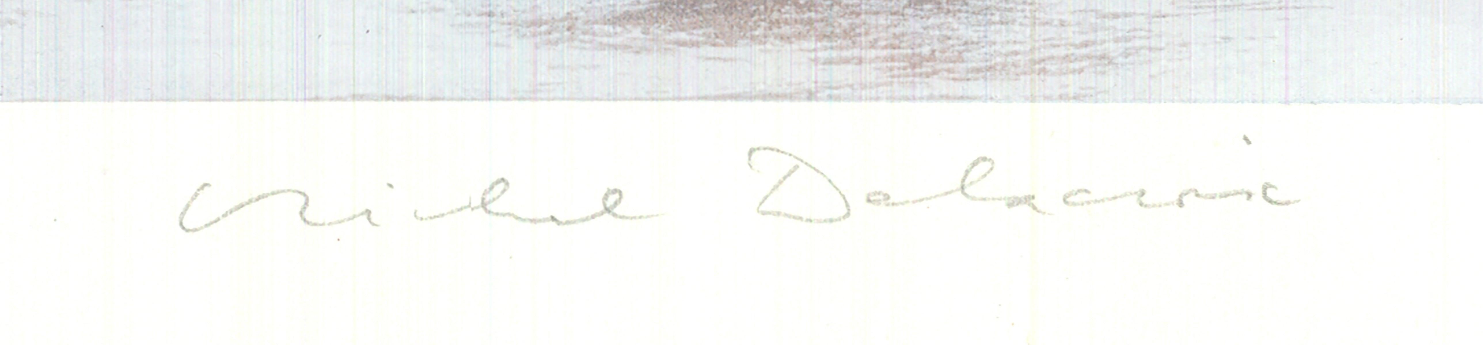 MICHEL DELACROIX Train, 1991 - SIGNED - Contemporary Print by Michel Delacroix