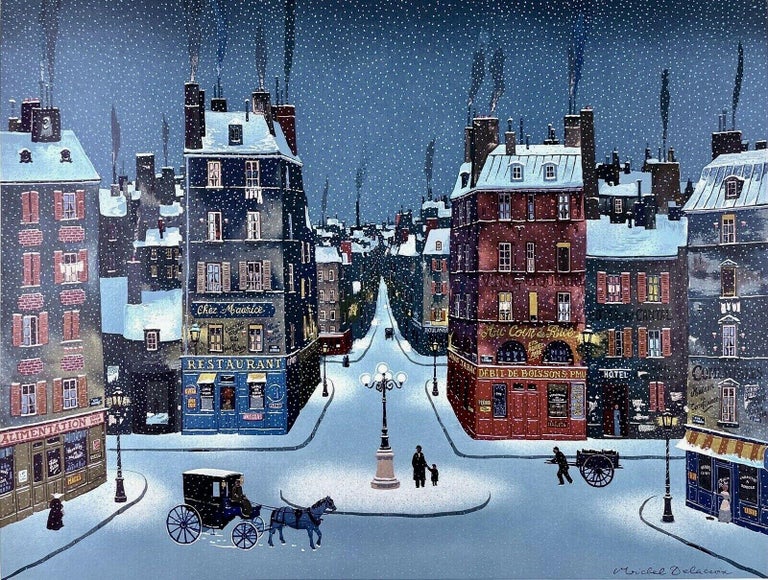 Michel Delacroix Nuit de décembre, Lithograph, Michel Delacroix For