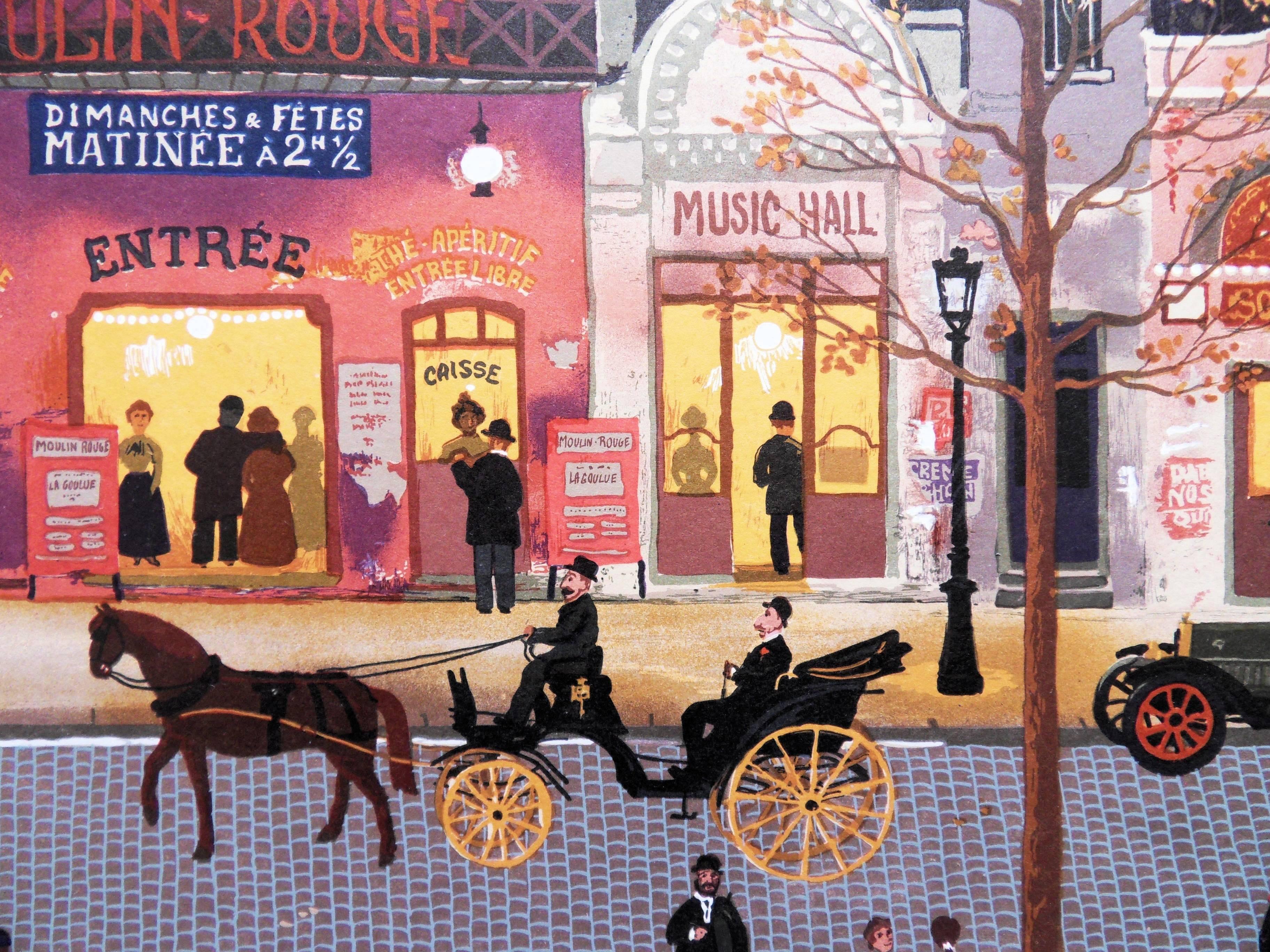 Michel DELACROIX
París : Moulin Rouge

Litografía
Firma impresa en la placa
Sobre papel tejido 63 x 74 cm
Cartel litográfico para la exposición personal del artista en la Galería Lublin. La edición se limitó a unas 500 pruebas.

Excelente estado