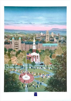 SPORT, SPIRITO, SPLENDORE Litografia firmata, Paesaggio urbano, Special Olympics