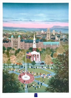Sport SPORT, SPIRIT, SPLENDOR Signierte Lithographie, Stadtlandschaft, Sonder Olympische Spiele