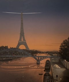 Tour Eiffel au ciel rouge