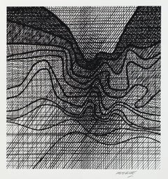 Kinetic Modern Abstract Geometric Print Silkscreen "À l'écoute de la terre"