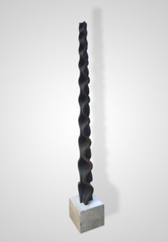 Kinetic Modern Abstract Geometric Minimalist Bronze Sculpture "Obélisque" 1972