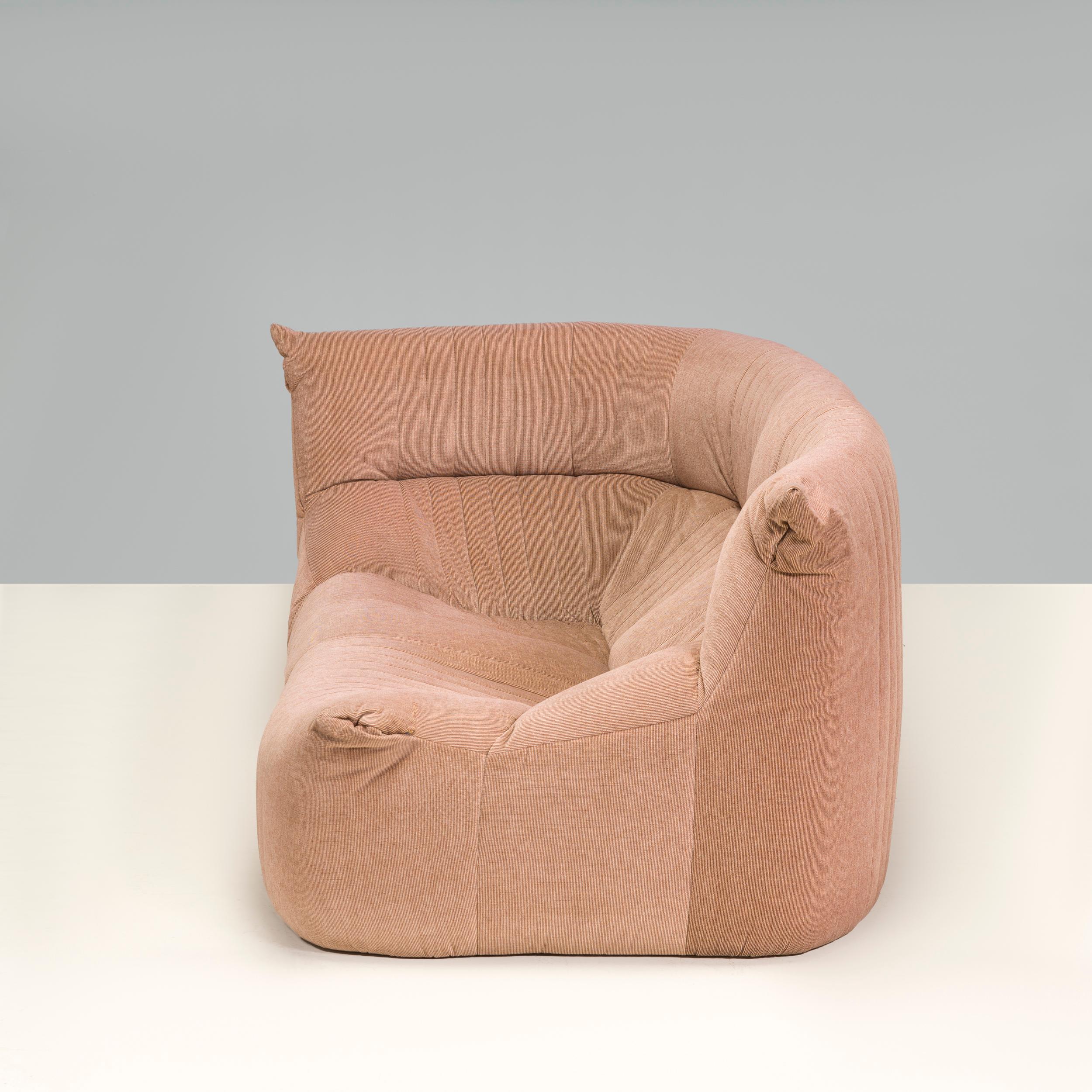 French Michel Ducaroy for Ligne Roset Beige Fabric Aralia Corner Sofa For Sale