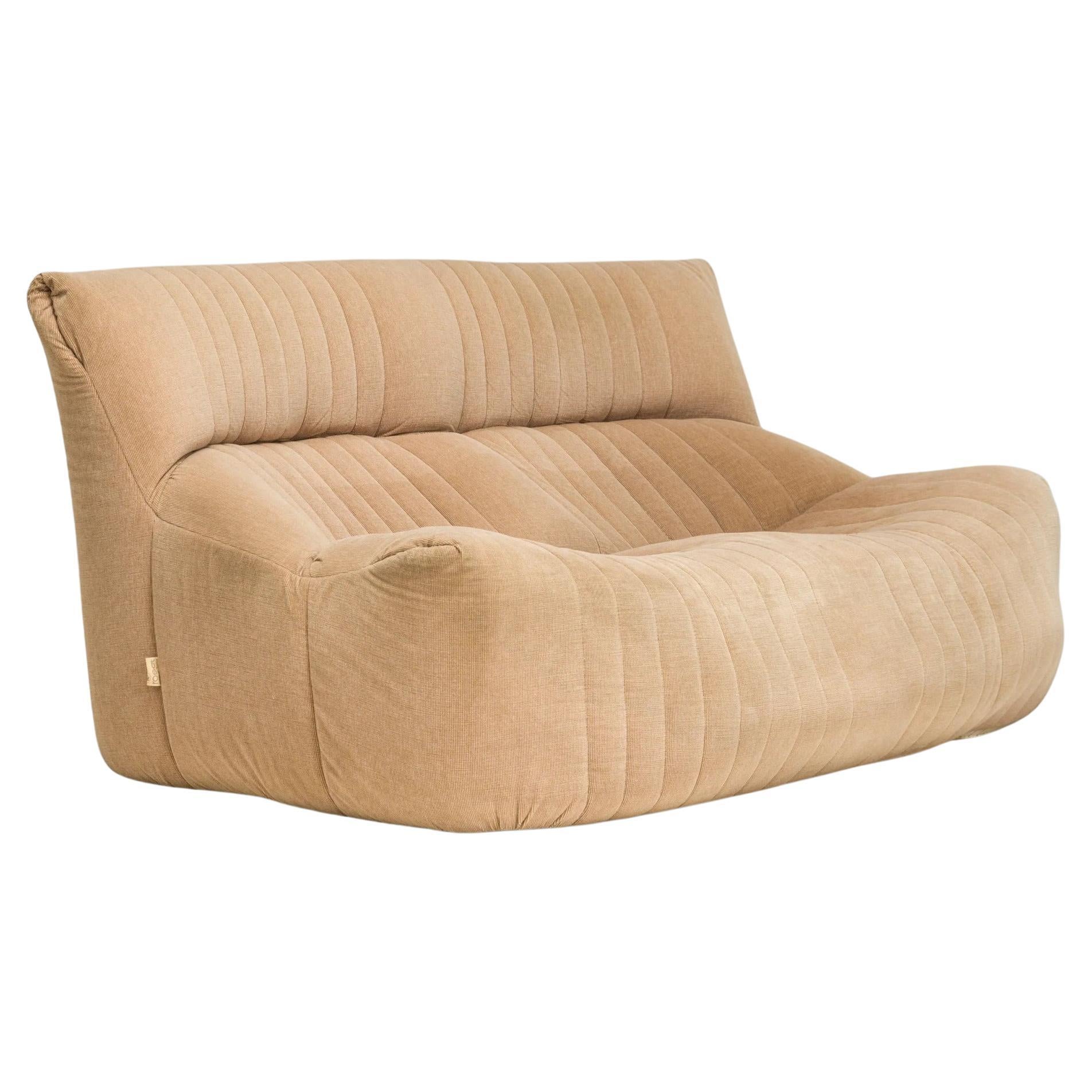 Michel Ducaroy for Ligne Roset Brown Fabric Aralia Sofa
