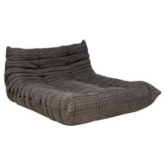 Michel Ducaroy for Ligne Roset Brown Houndstooth Togo Chaise Longue