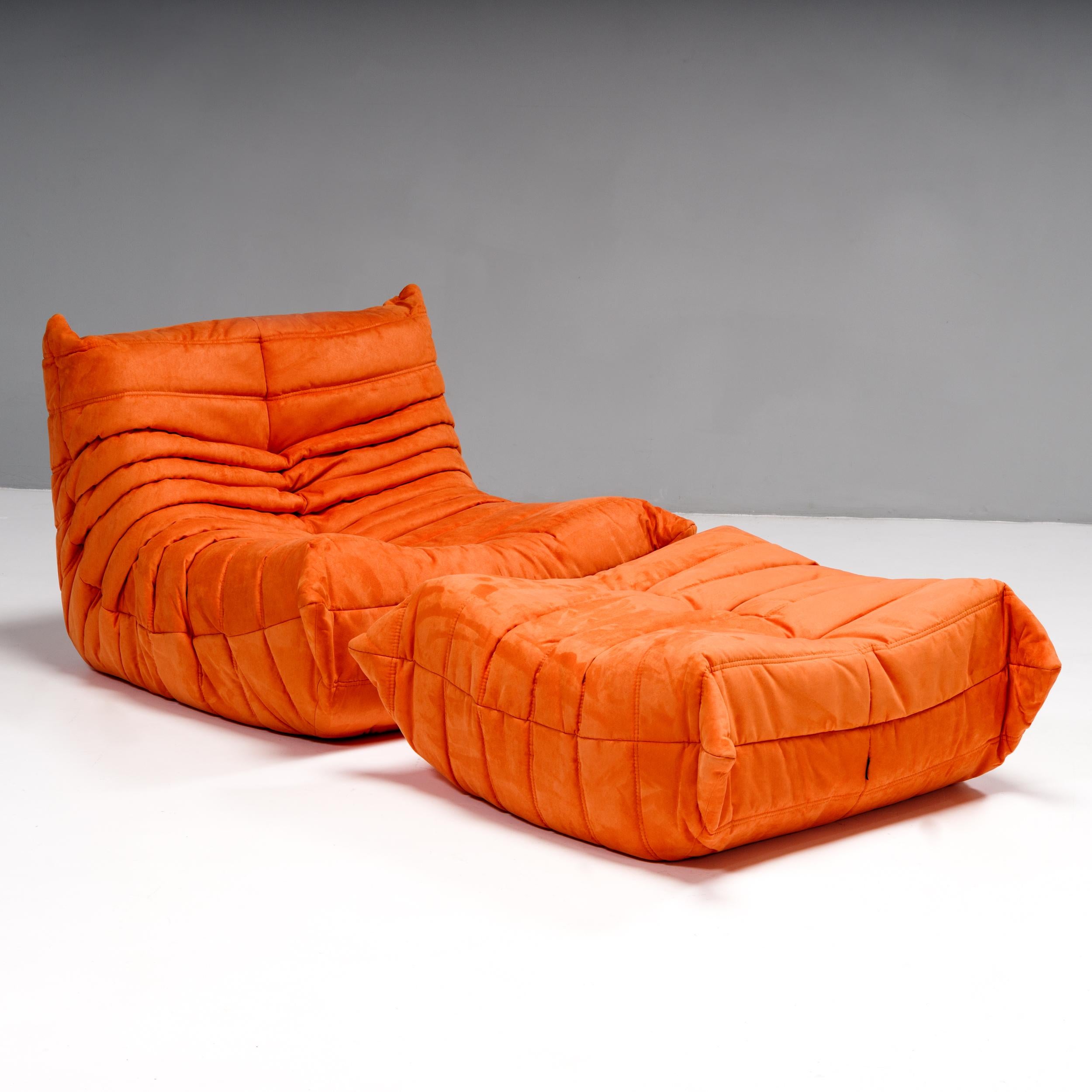 Michel Ducaroy for Ligne Roset Orange Togo Modular Sofas, Set of 5 4