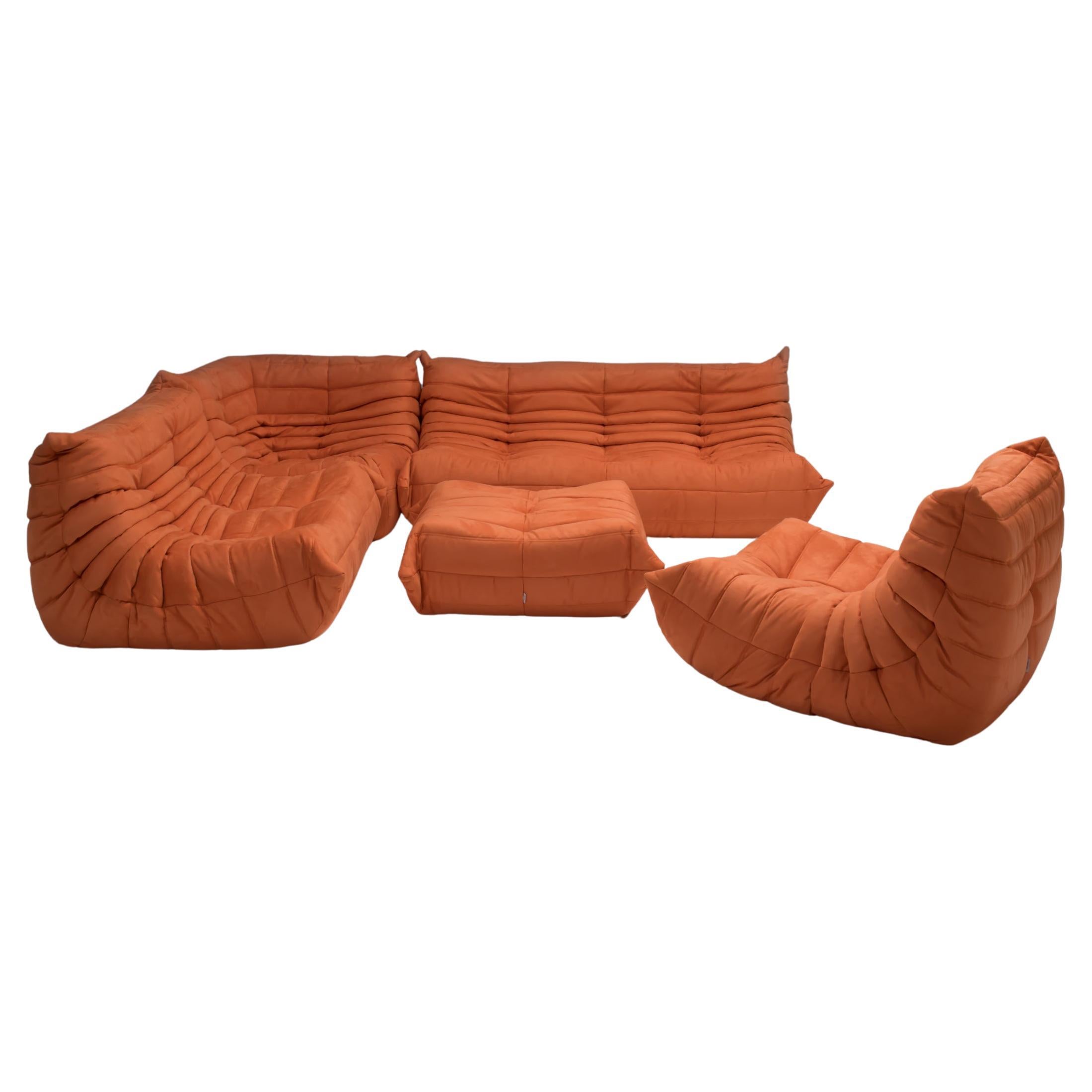 Michel Ducaroy for Ligne Roset Orange Togo, Set of 5