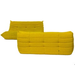Michel Ducaroy for Ligne Roset Rare Yellow Toga Sofa / Large Settee