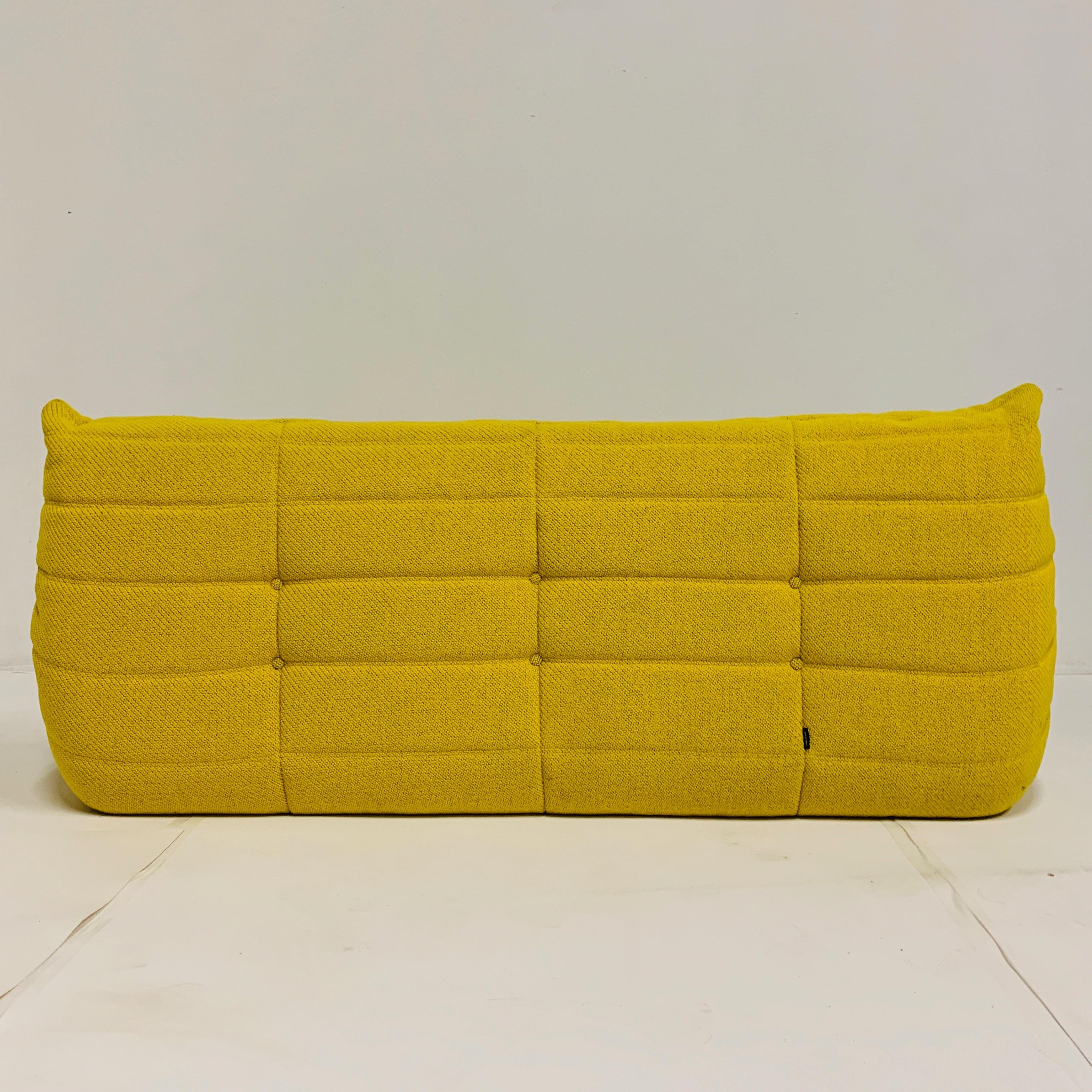 Contemporary Michel Ducaroy for Ligne Roset Rare Yellow Toga Sofa / Large Settee