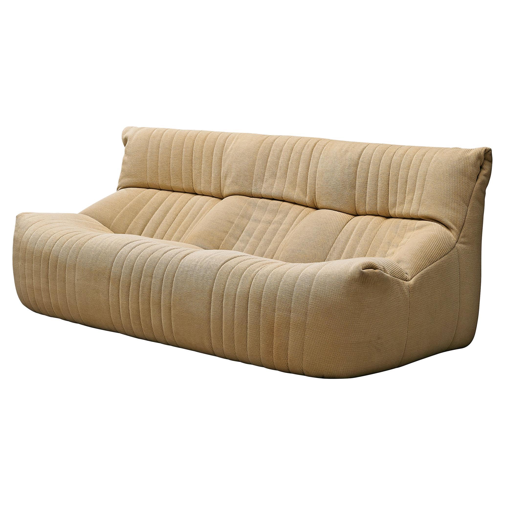 Michel Ducaroy for Ligne Roset Sofa in Beige Upholstery