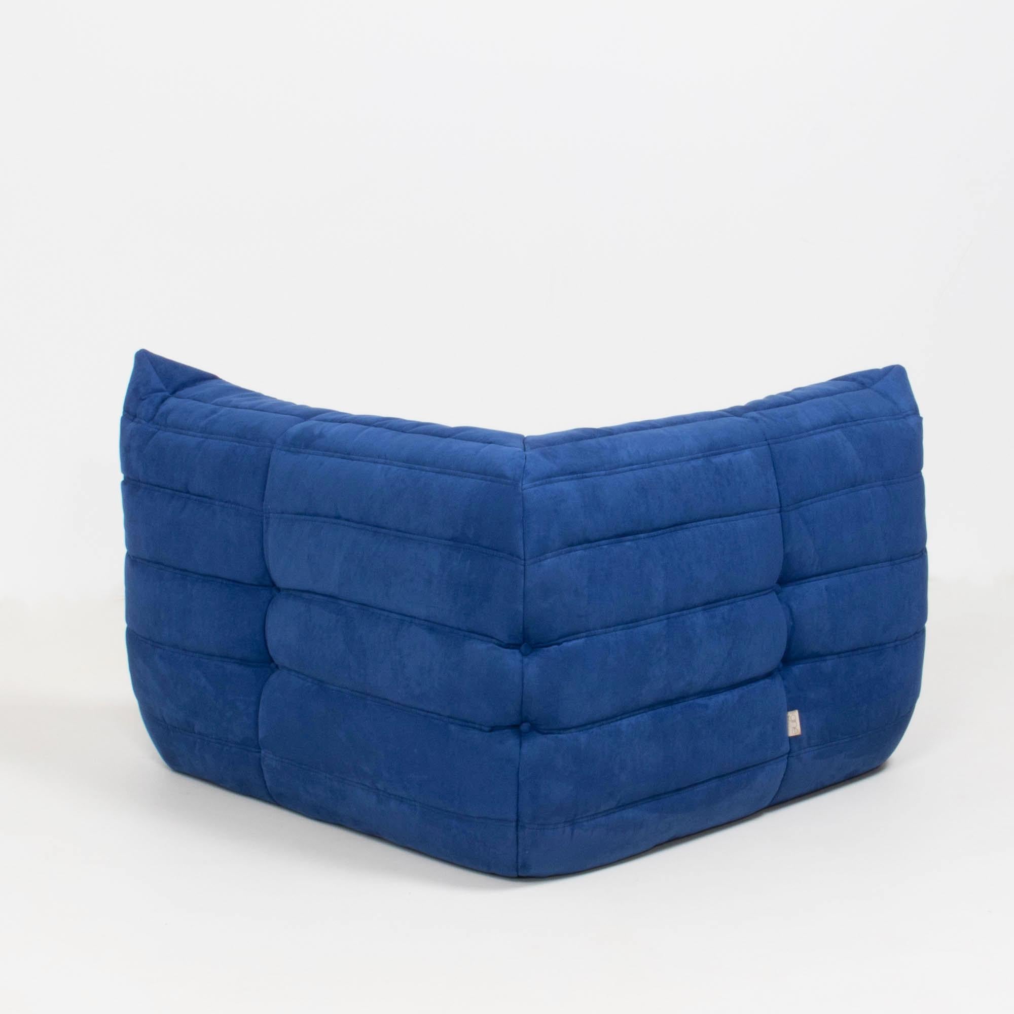 Michel Ducaroy for Ligne Roset Togo Blue Modular Sofa, Set of 3 2