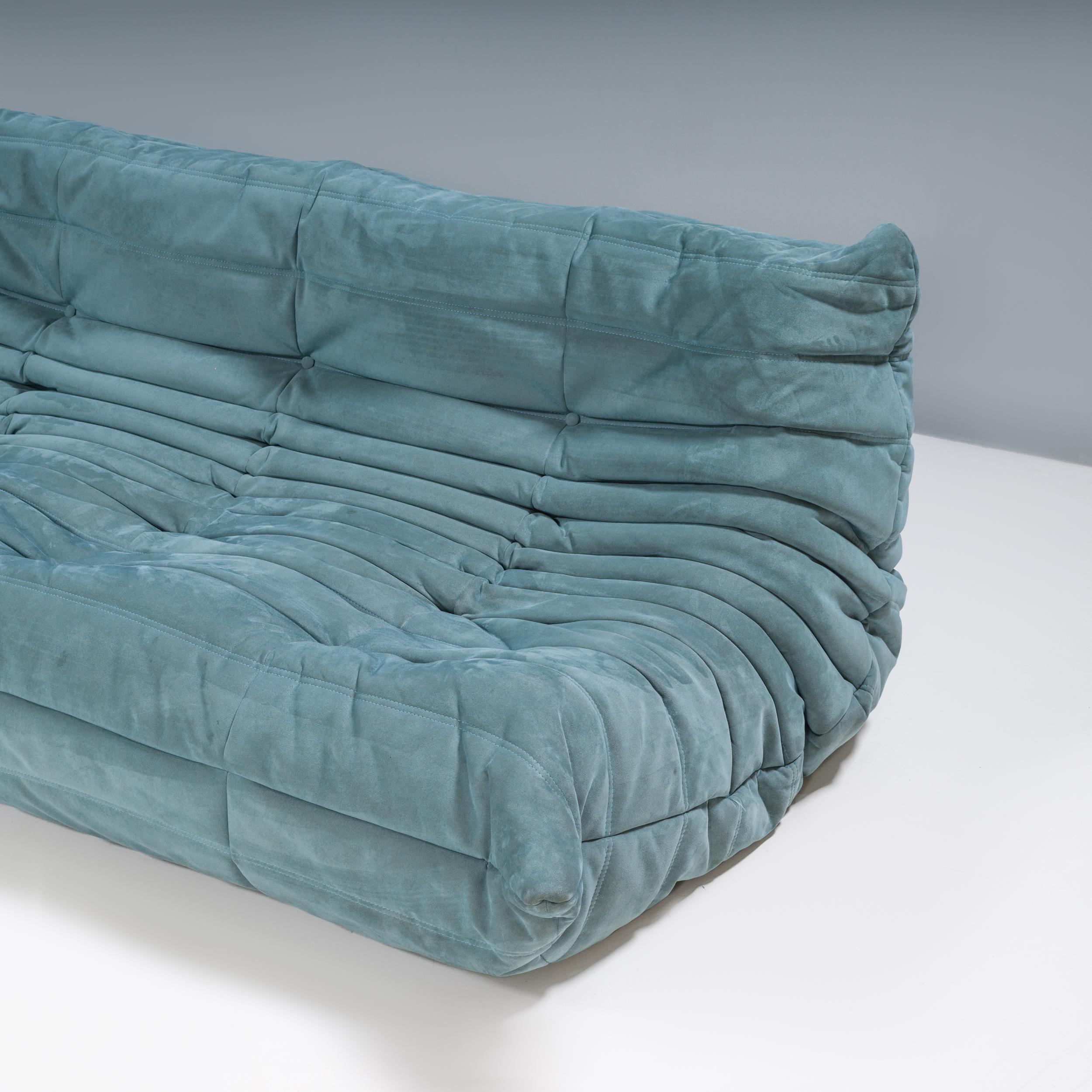 Michel Ducaroy for Ligne Roset Togo Pale Blue Modular Sofa, Set of 2 1