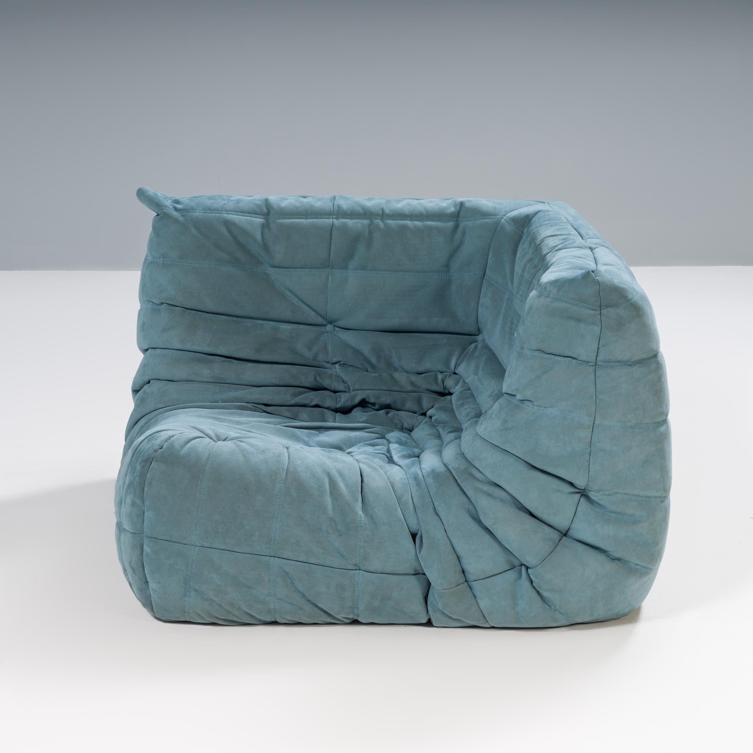 Michel Ducaroy for Ligne Roset Togo Pale Blue Modular Sofa, Set of 2 2