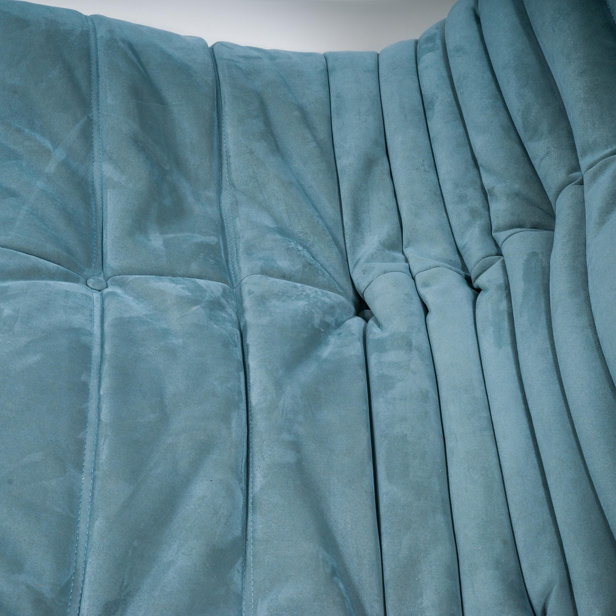 Michel Ducaroy for Ligne Roset Togo Pale Blue Modular Sofa, Set of 2 7