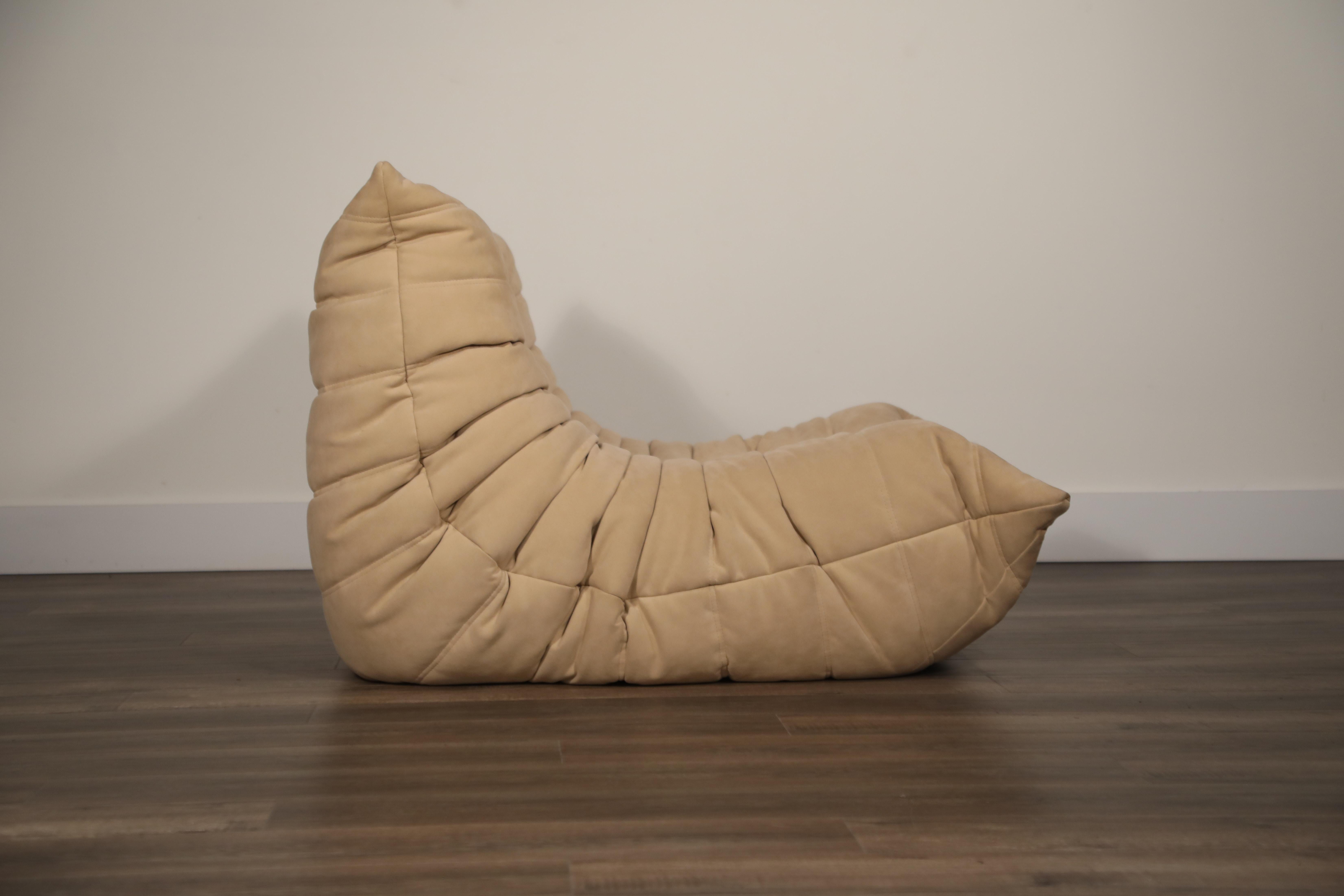 Michel Ducaroy für Ligne Roset Togo Sektionssofa aus beigem Alcantara-Ultrasuede 6