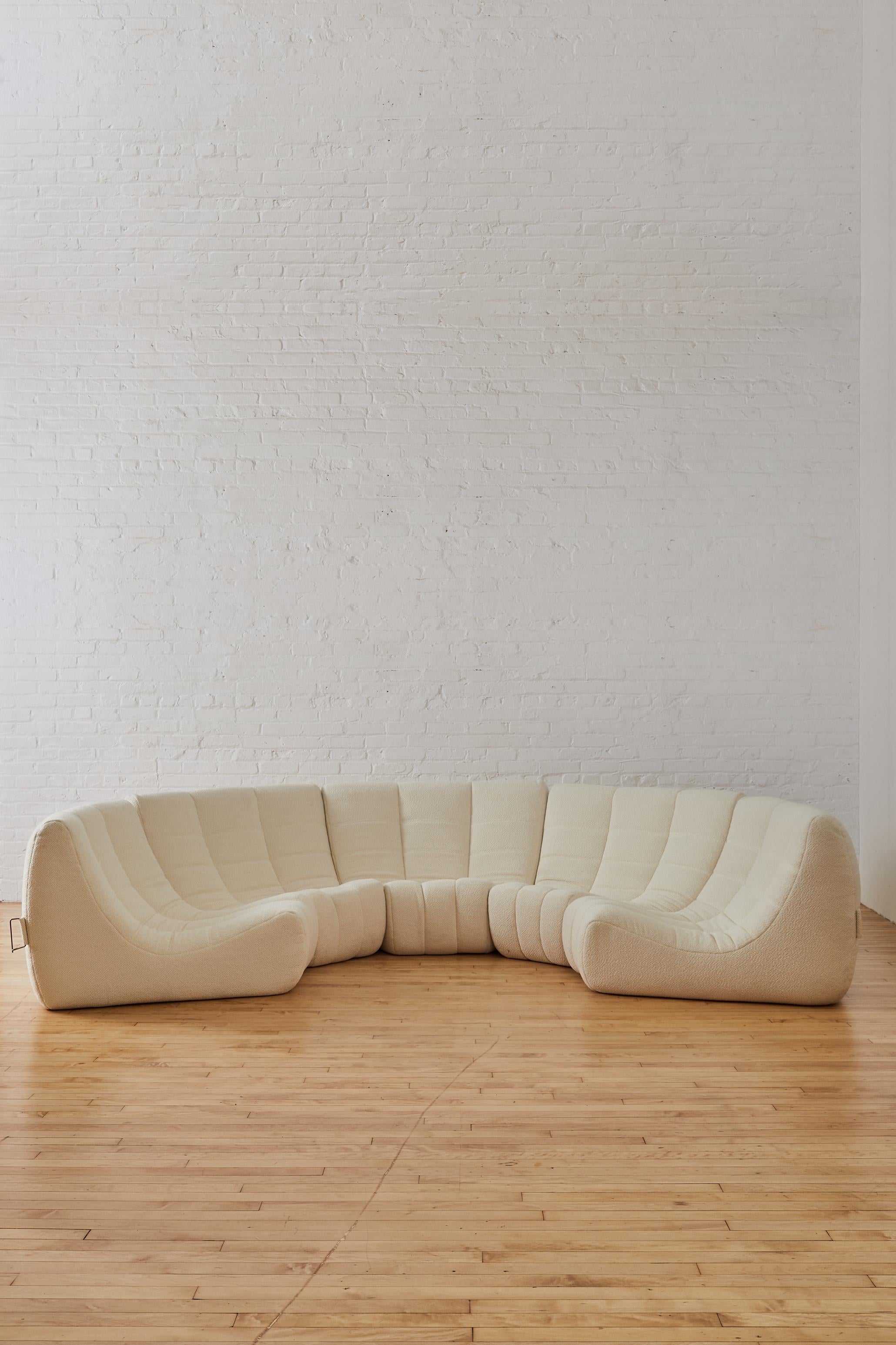 Mid-Century Modern Michel Ducaroy for Ligne Roset Upholstered Gilda Modular Sofa