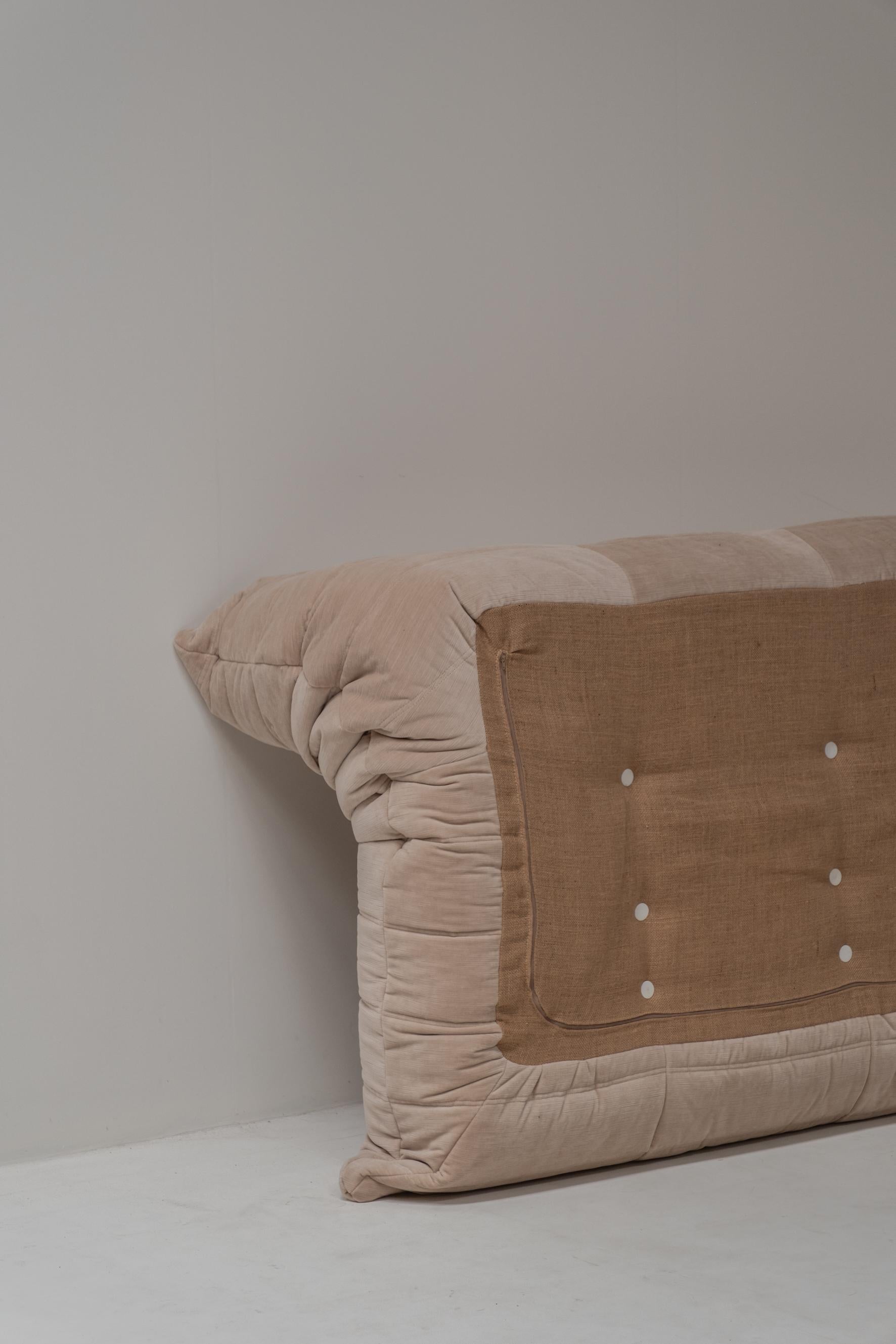 Michel Ducaroy for Ligne Roset vintage sofa set, new upholstery For Sale 8