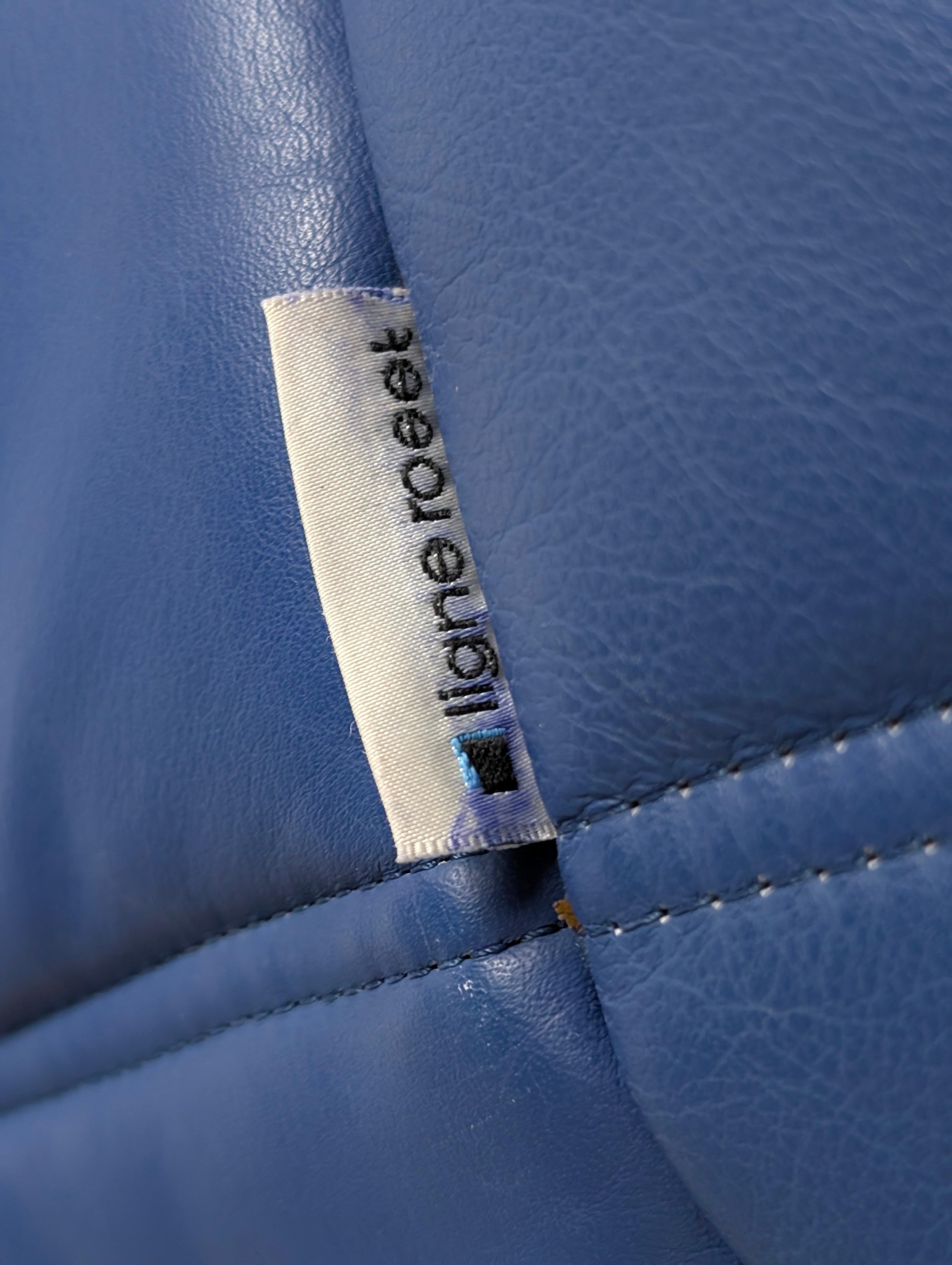 Michel Ducaroy Ligne Roset Divano ad angolo in pelle blu Togo Francia anni '80 in vendita 3