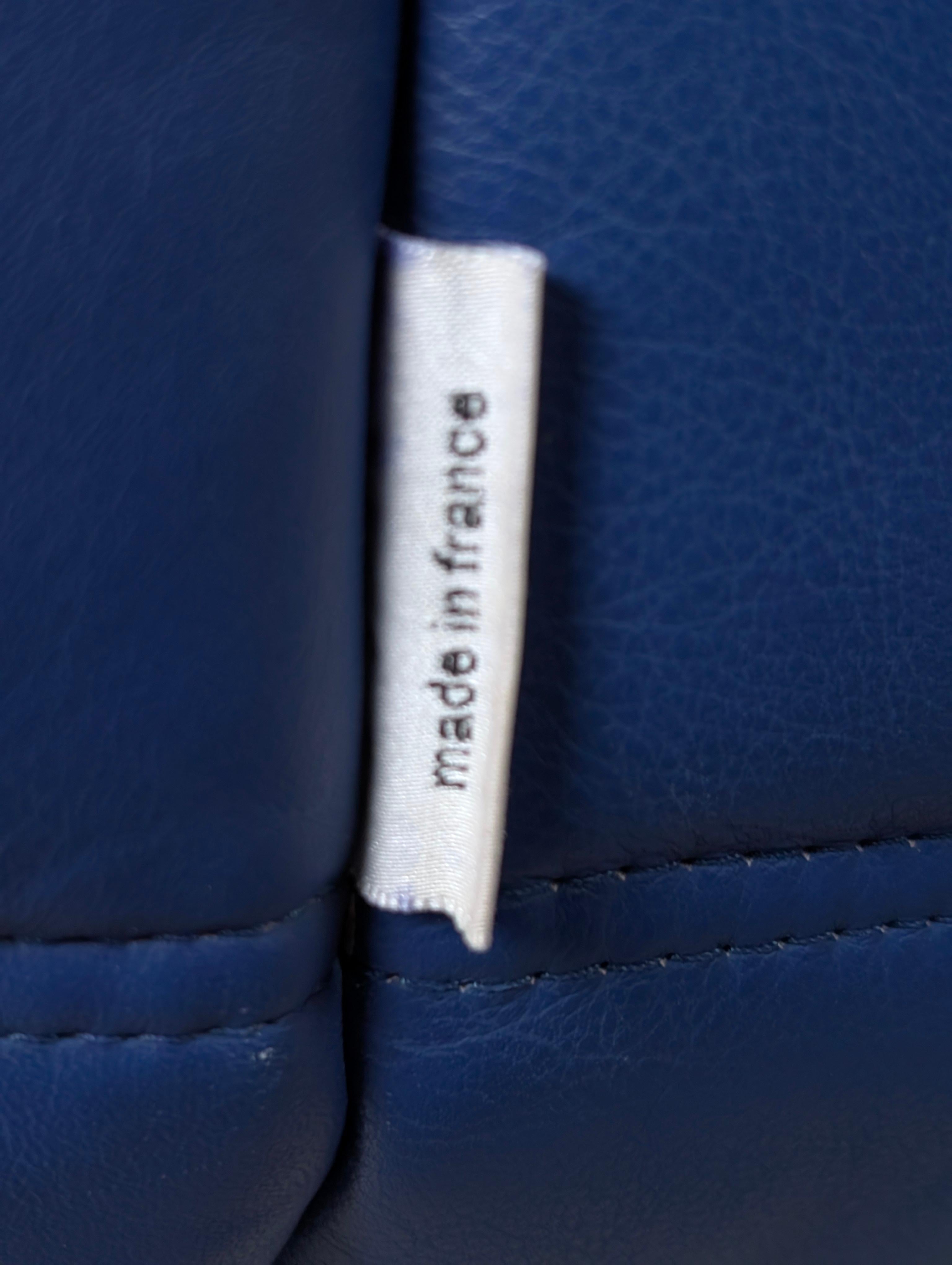 Michel Ducaroy Ligne Roset Divano ad angolo in pelle blu Togo Francia anni '80 in vendita 4