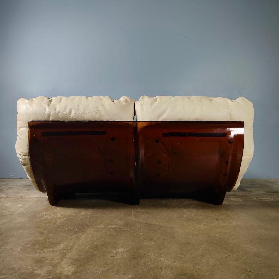 Fin du 20e siècle Canapé, fauteuil et repose-pieds Deux Seater de Michel Ducaroy Marsala par Ligne Roset
