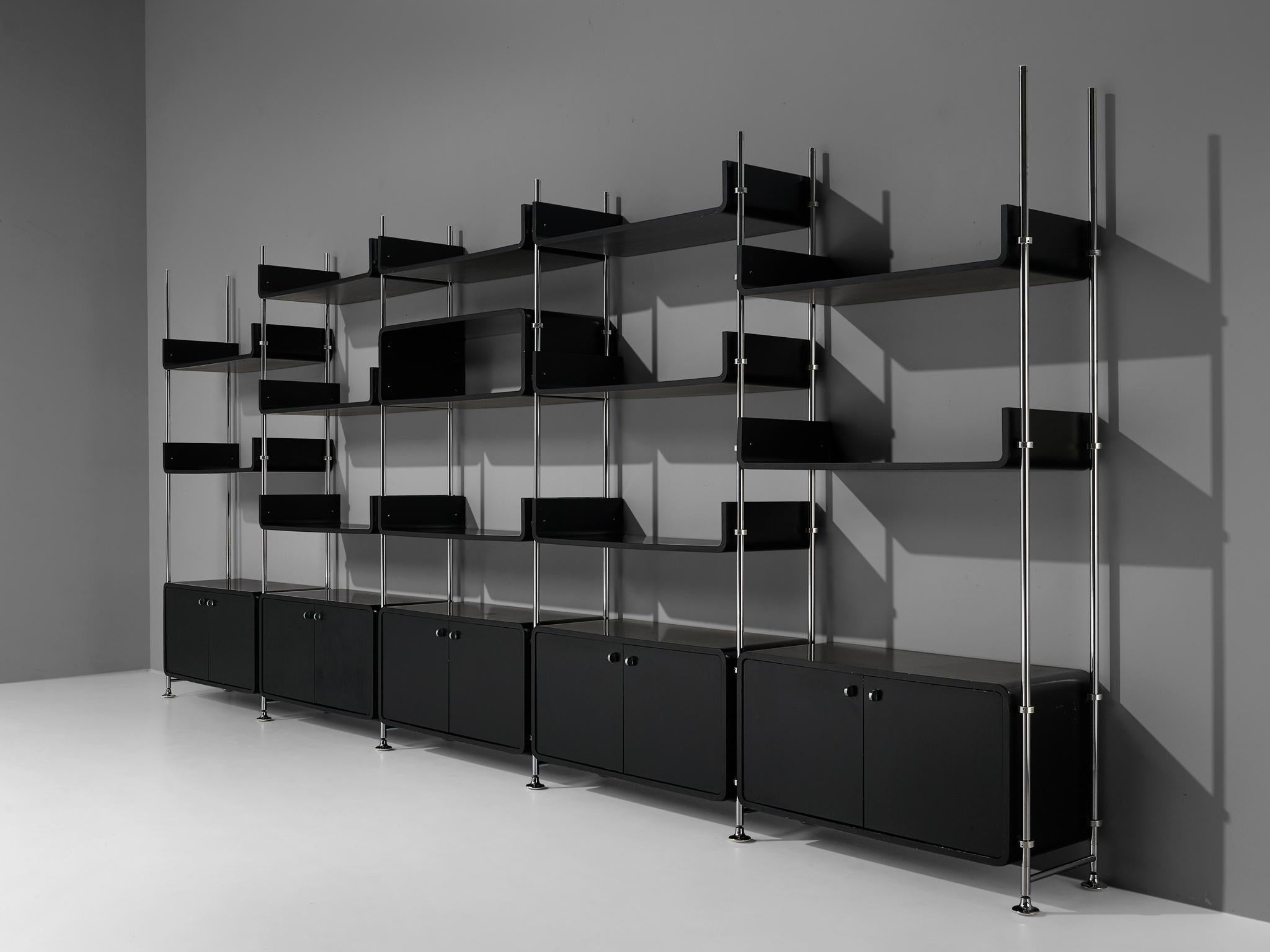 Michel Ducaroy Modular Wall Unit in Black  8