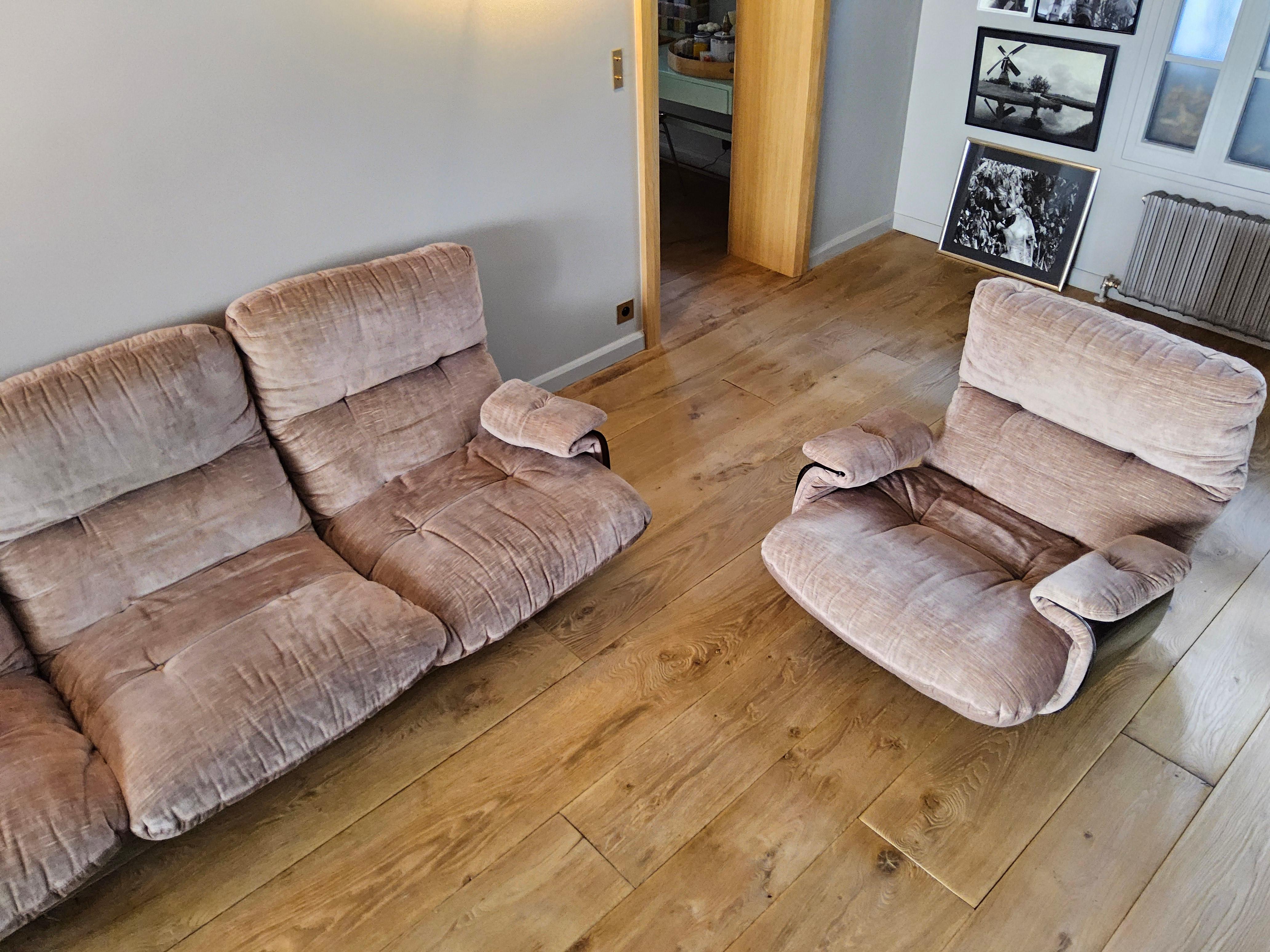 Canapé et fauteuils Michel Ducaroy Ligne Roset modèle Marsala 1970 3