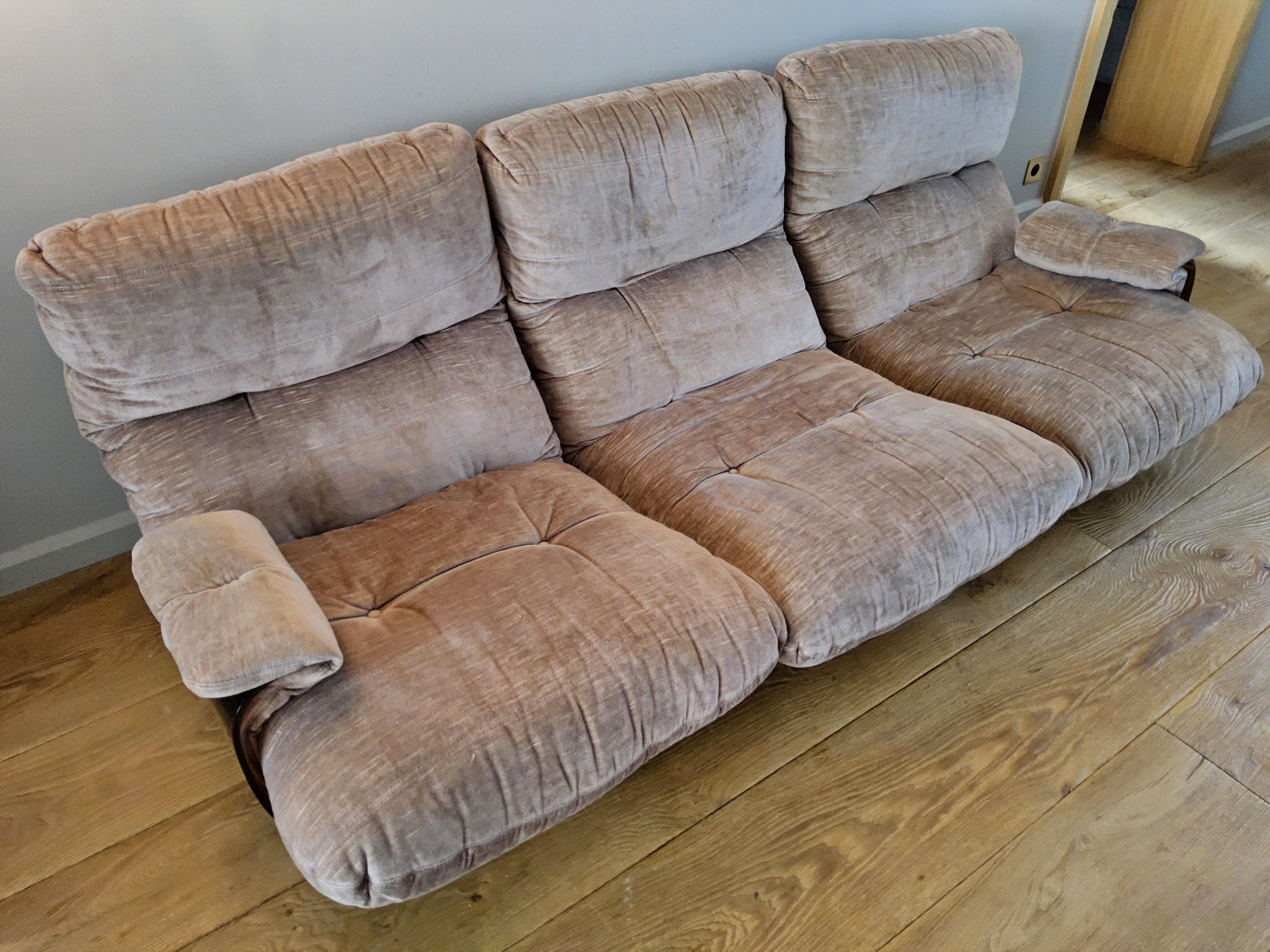 Canapé et fauteuils Michel Ducaroy Ligne Roset modèle Marsala 1970 Bon état à Saint Rémy de Provence, FR