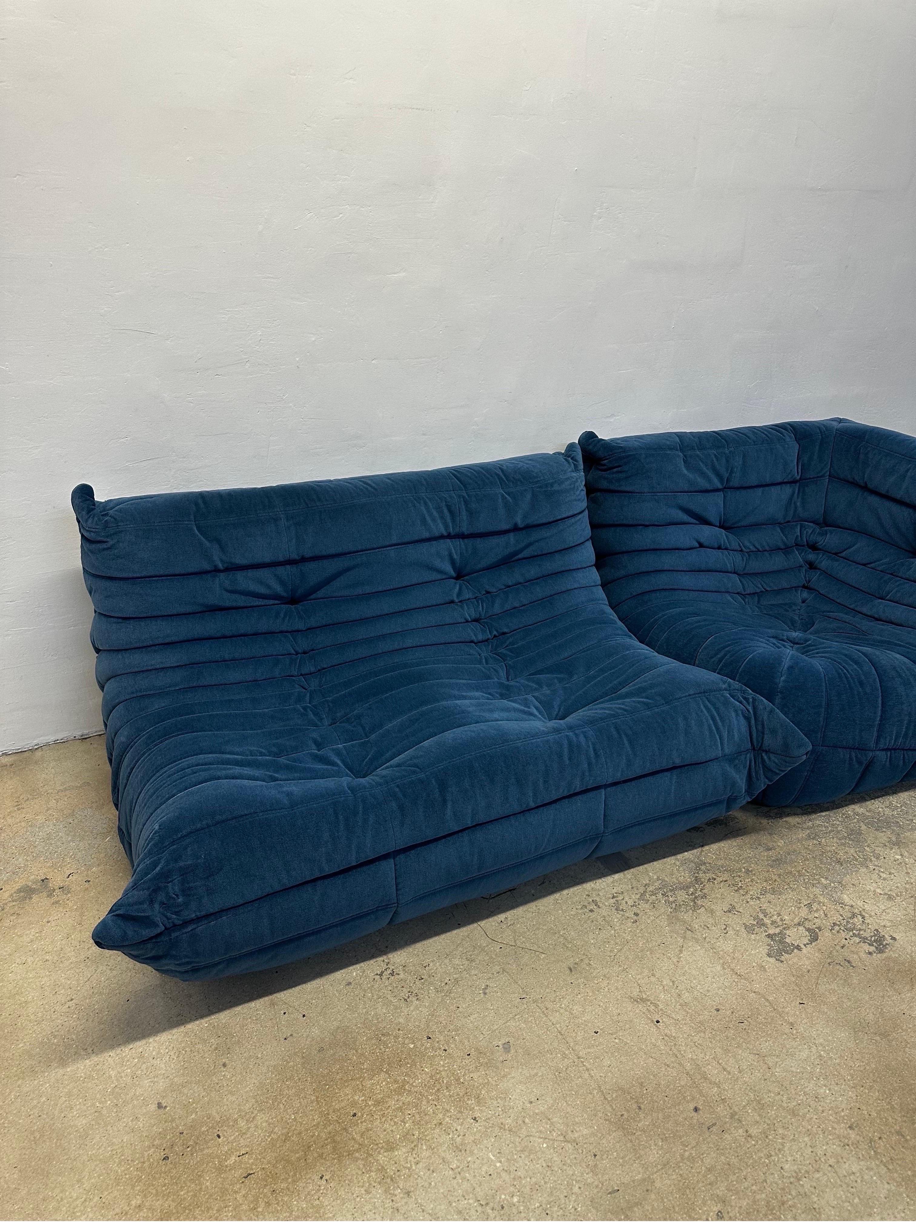 Mid-Century Modern Michel Ducaroy Togo Sofa and Fireside Chair for Ligne Roset