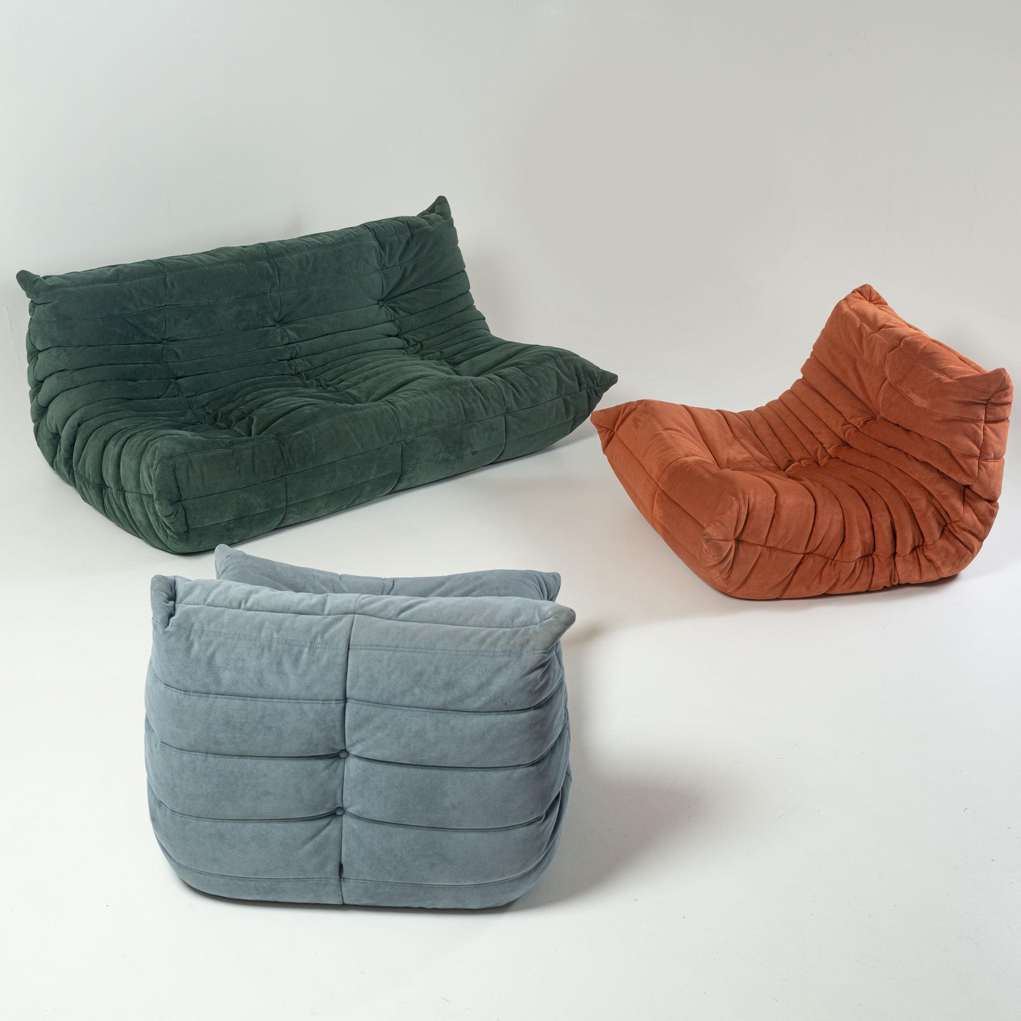 Michel Ducaroy's Togo Fireside Chair in Cadmiun Alcantara 4