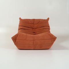 Michel Ducaroy's Togo Fireside Chair in Cadmiun Alcantara