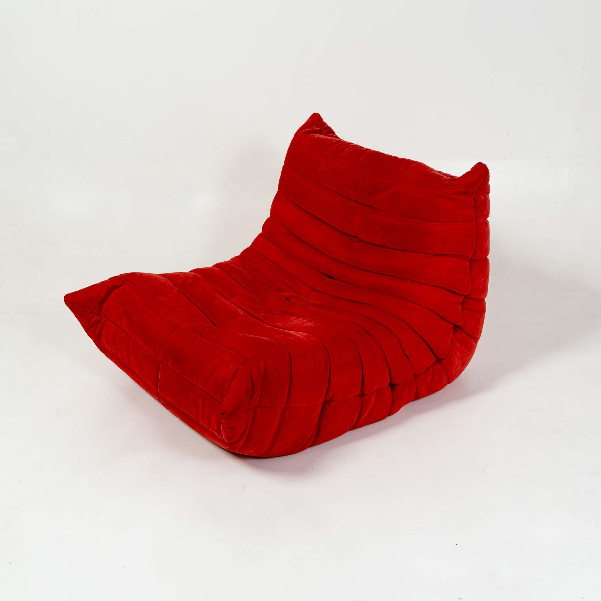Organic Modern Michel Ducaroy's Togo Fireside Chair in Grenade Amalfi Fabric