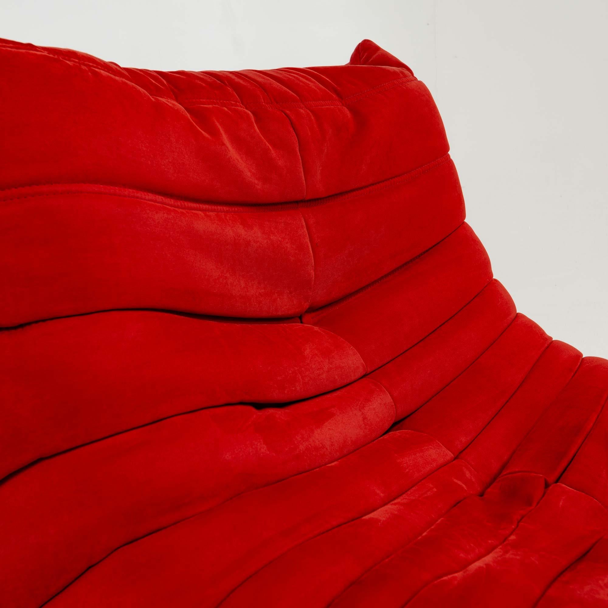 Late 20th Century Michel Ducaroy's Togo Fireside Chair in Grenade Amalfi Fabric