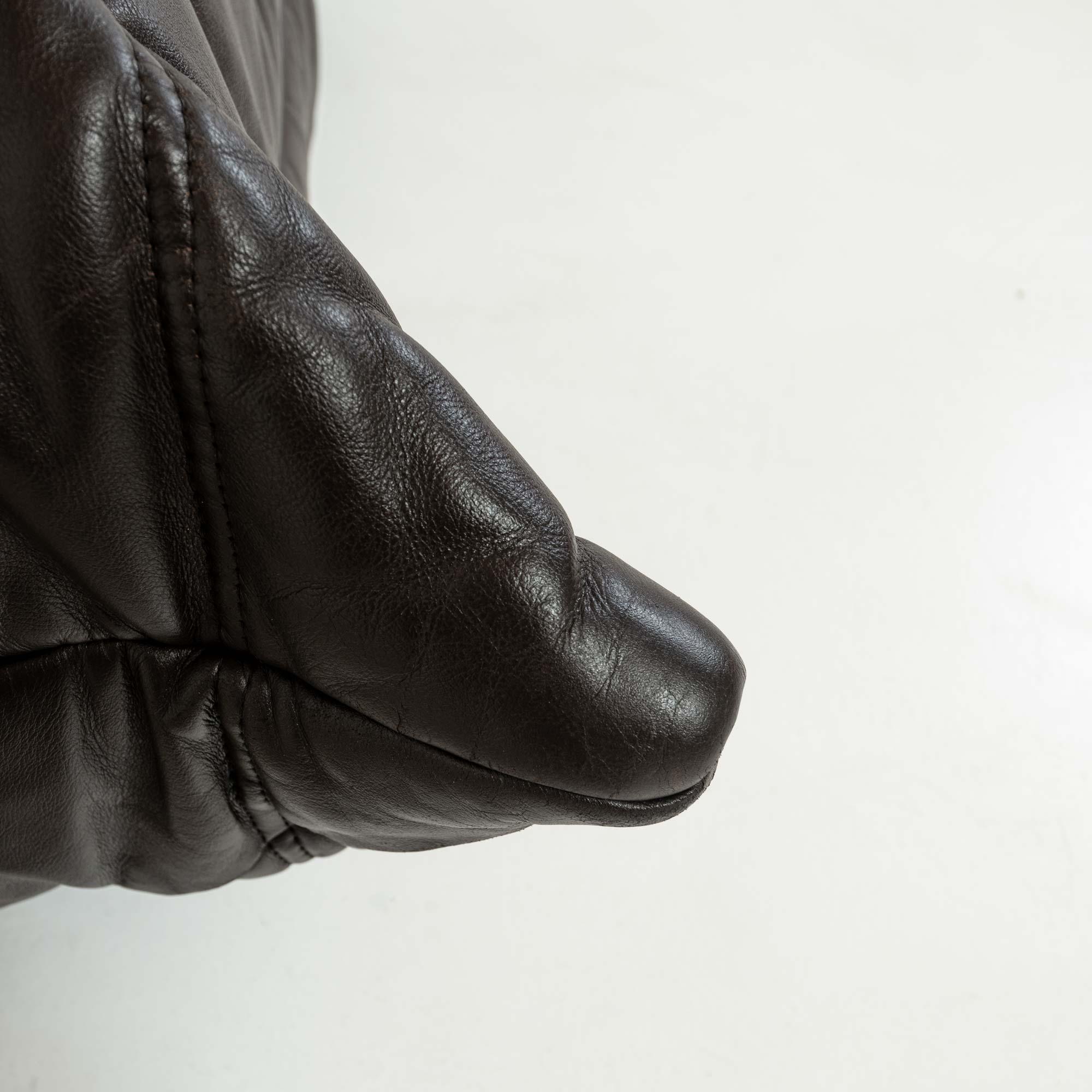 Michel Ducaroy's Togo Fireside Chair in Original Dark Chocolate Leather 2