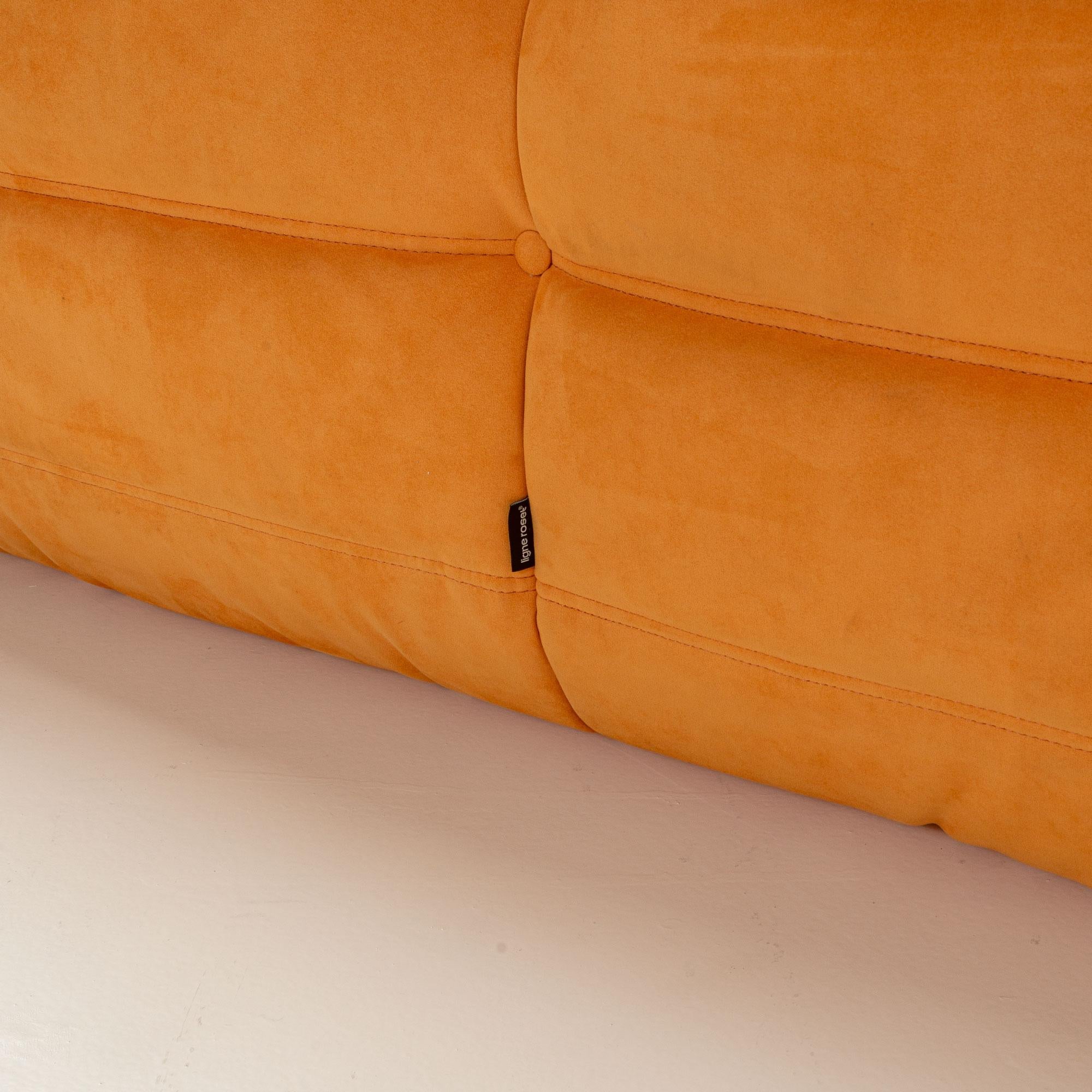 Contemporary Michel Ducaroy's Togo Sofa with Arms in Curry Alcantara