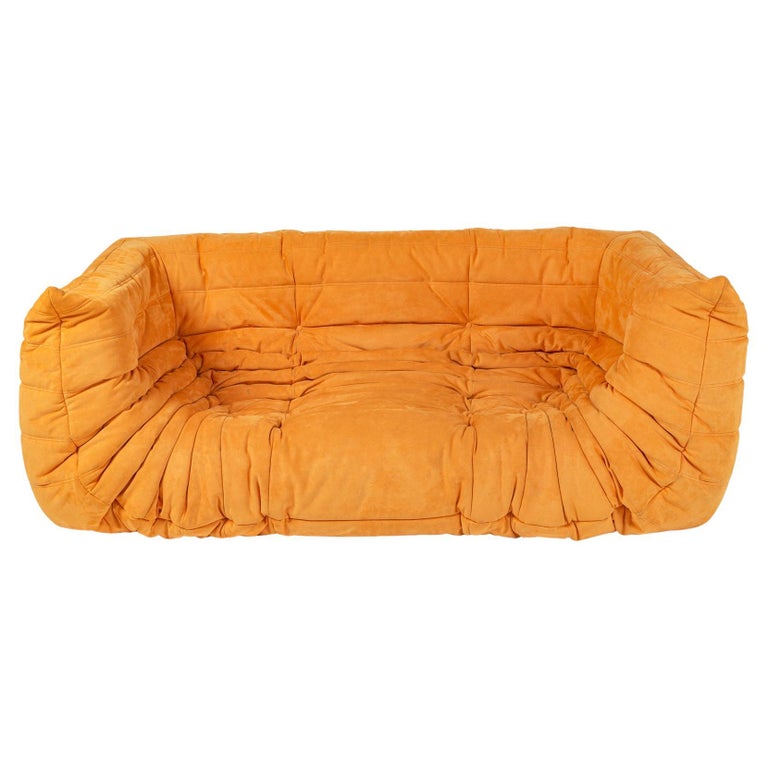 Michel Ducaroy's Togo Sofa with Arms in Curry Alcantara at 1stDibs | togo  with arms, togo alcantara curry, ducaroy sofa