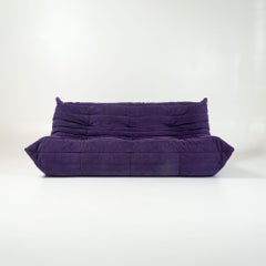 Michel Ducaroy's Togo Three Seater Togo Sofa in Violet Alcantara