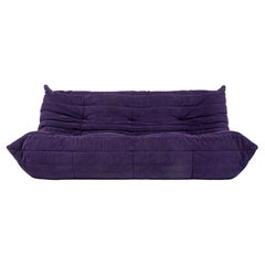 Michel Ducaroys Togo Dreibein-Togo-Sofa in Violett Alcantara