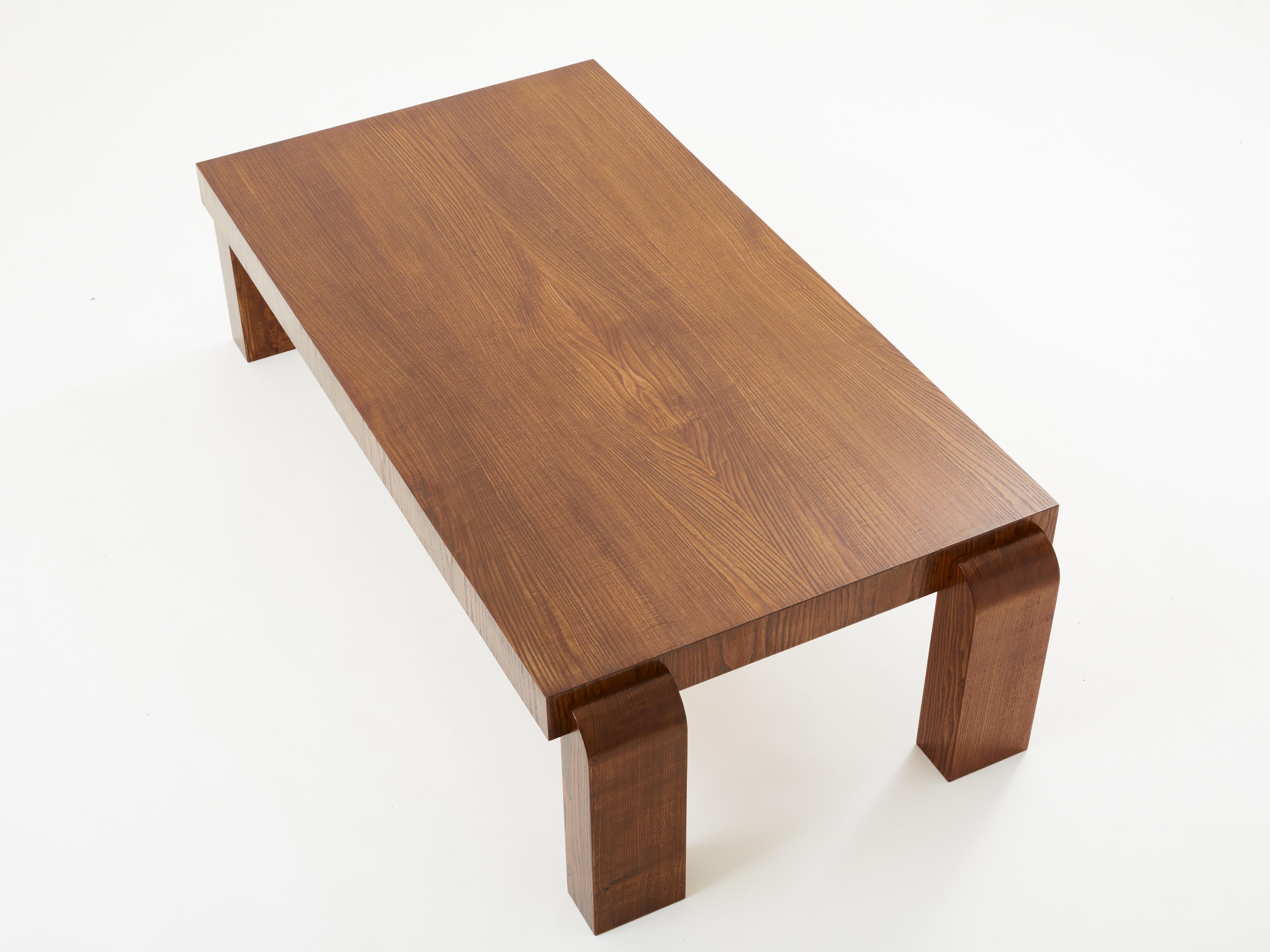 Art Deco Michel Dufet modernist ashwood coffee table 1930 For Sale