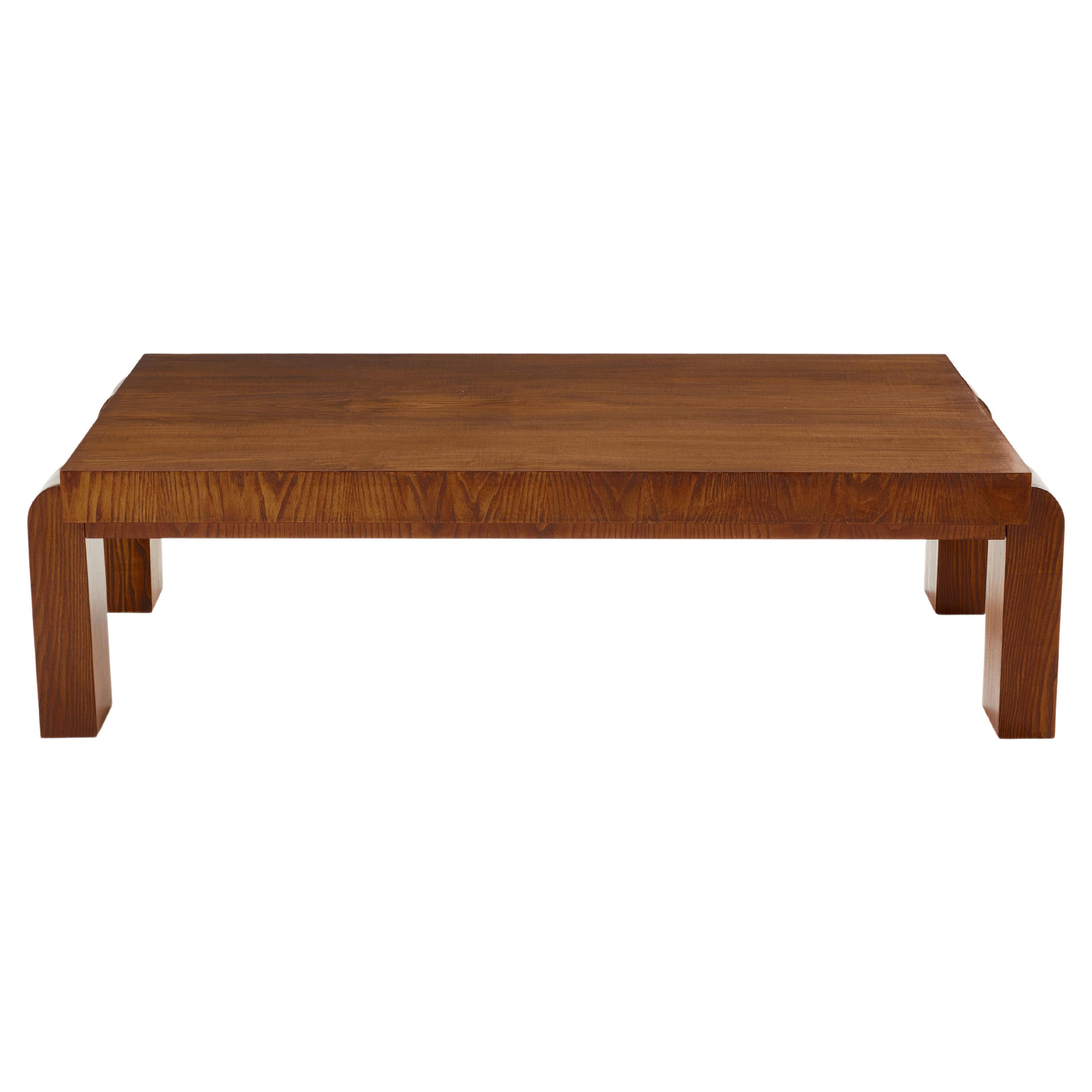 Michel Dufet modernist ashwood coffee table 1930 For Sale