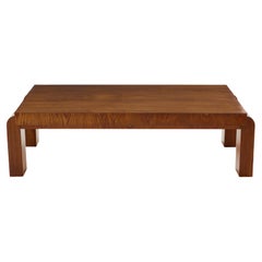 Table basse moderniste Michel Dufet en bois de frêne 1930