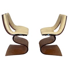 Michel Dumas Chairs, Plexiglass, 1970s