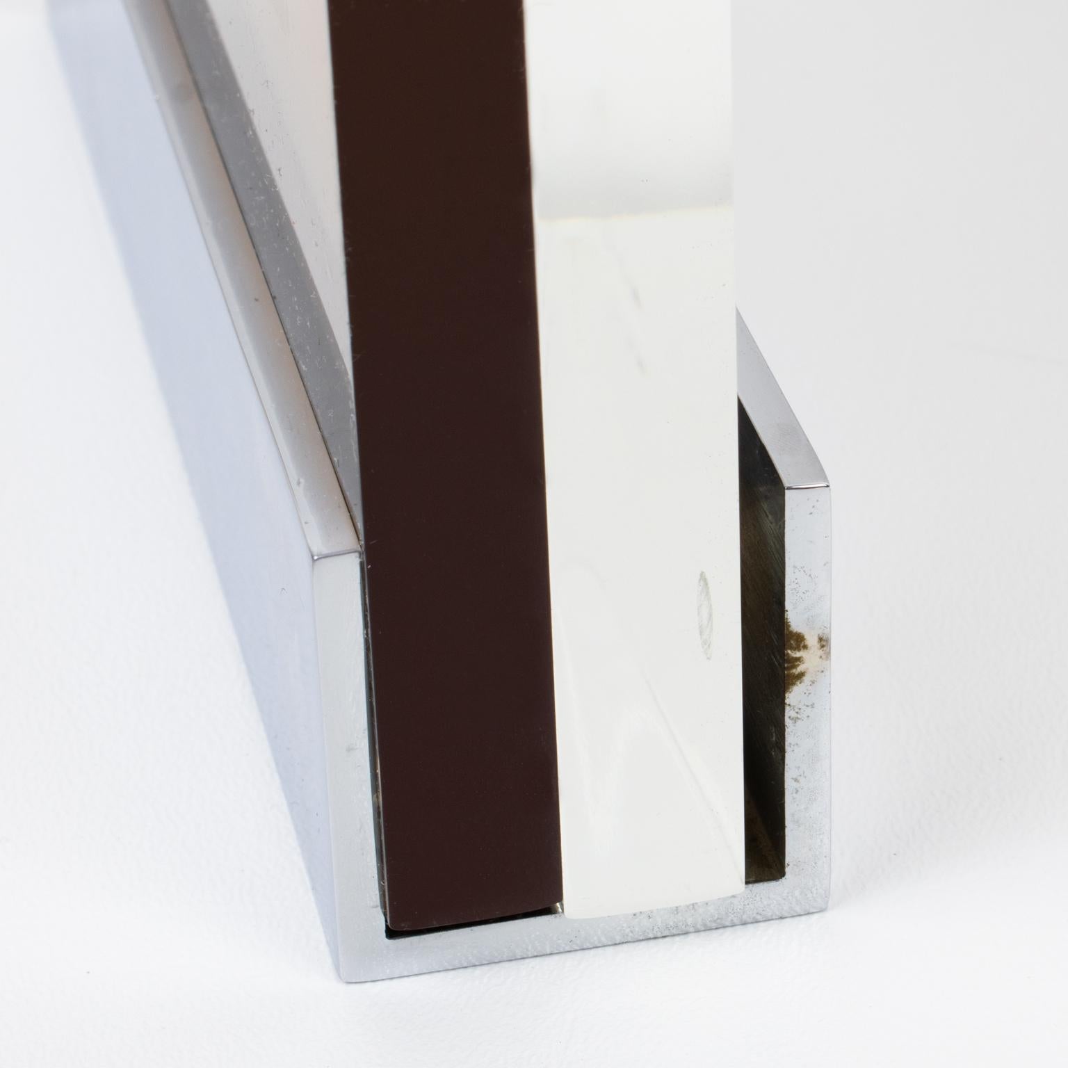 Michel Dumas for Roche Bobois Chrome and Lucite Picture Frame For Sale 3