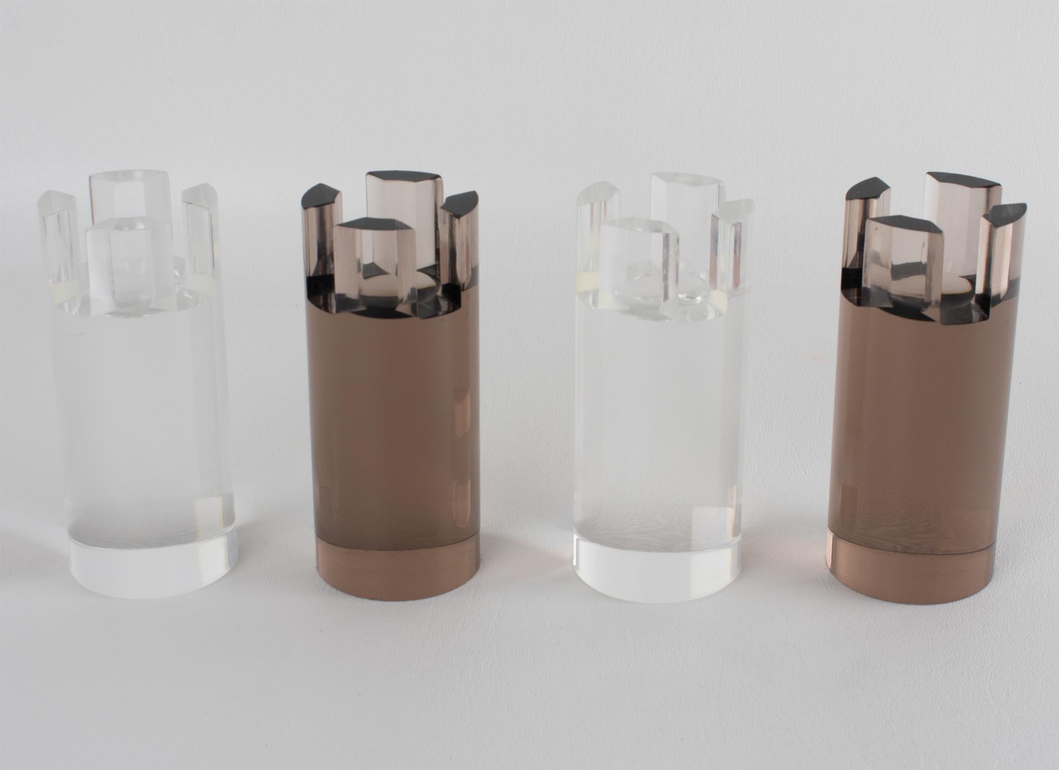 Juego de ajedrez de plexiglás y aluminio Michel Dumas para Roche Bobois, hacia 1970 en venta 3