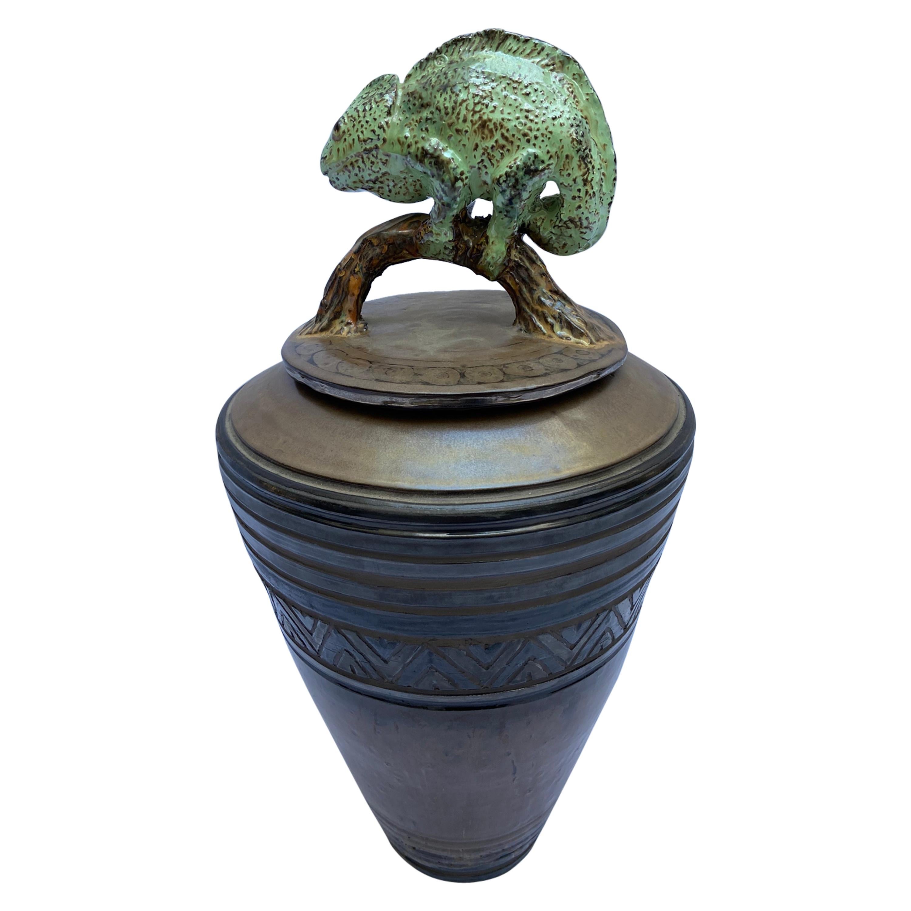 Michel Fedi, Covered Pot, Circa 1970